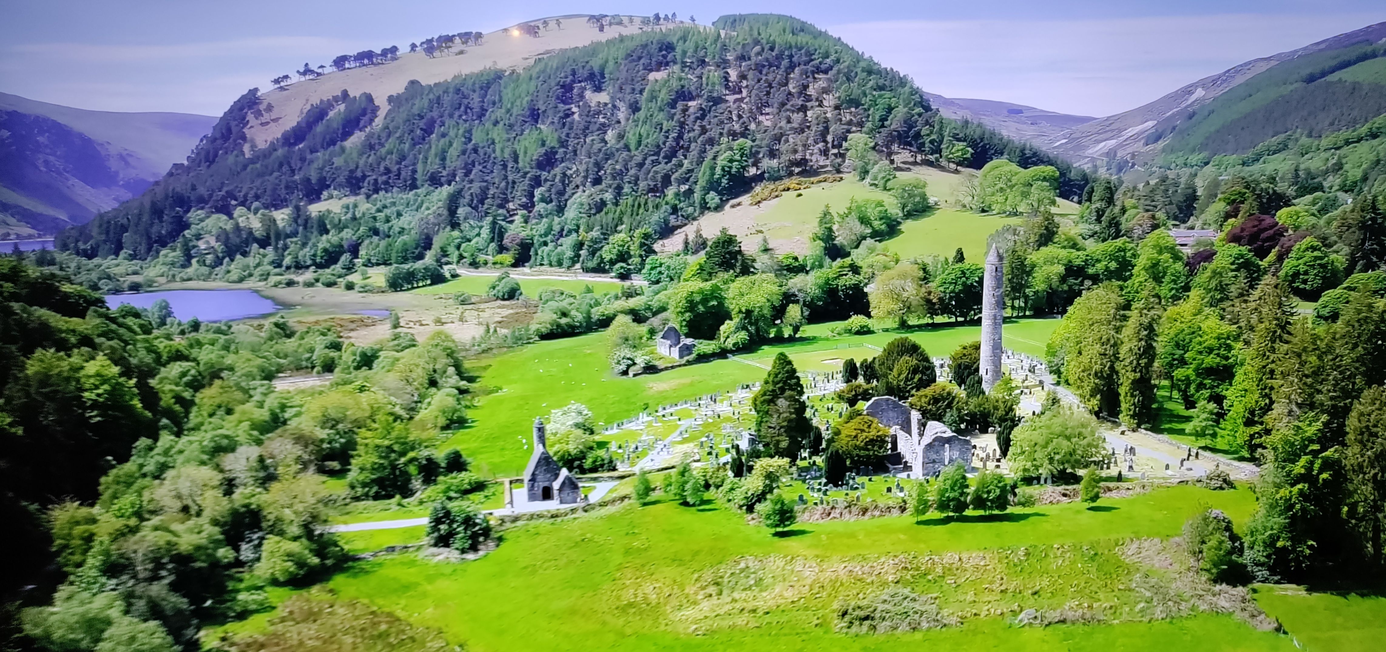 Panoramic image of Glendalough.