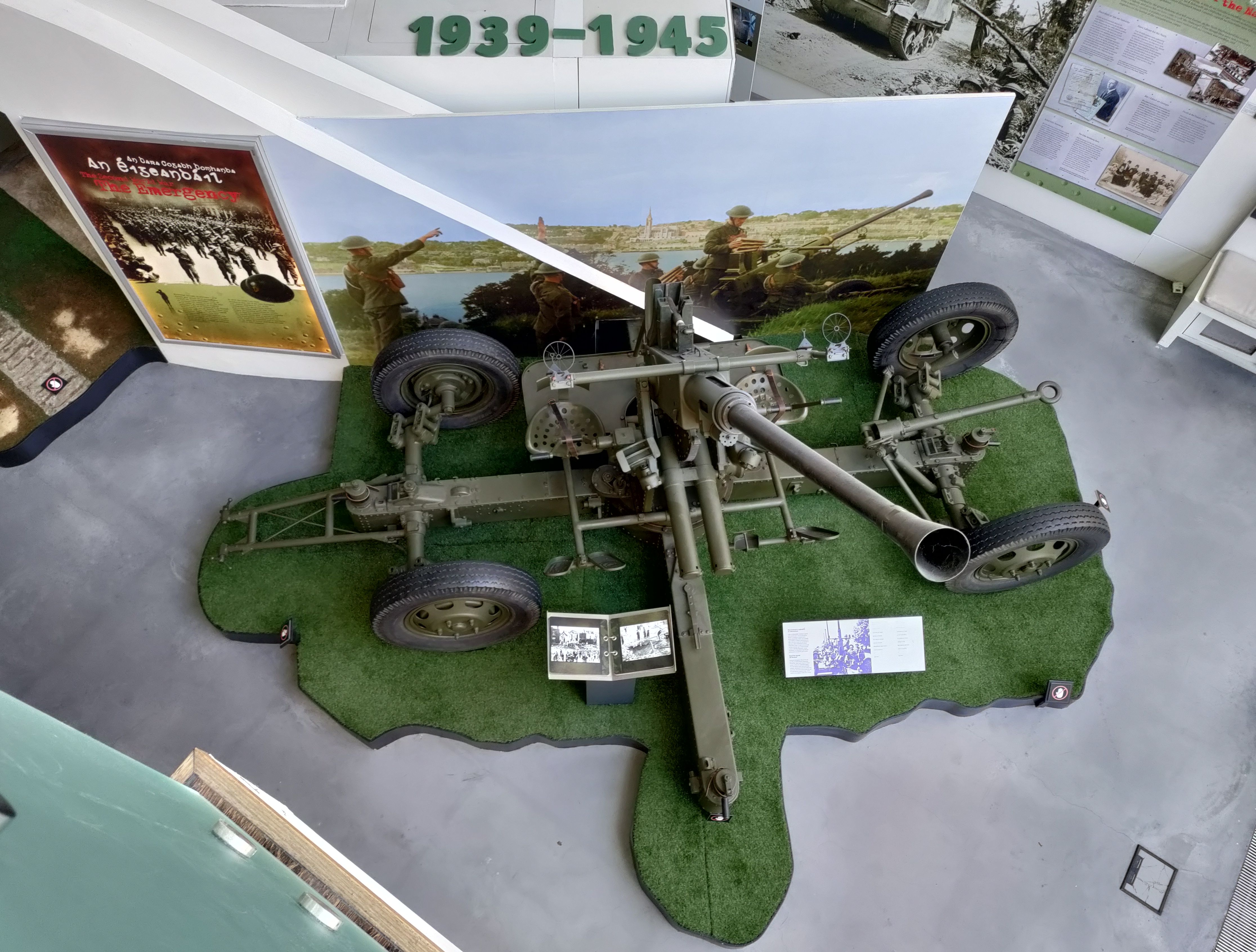 Part of the World War II display inside Collins Barracks.