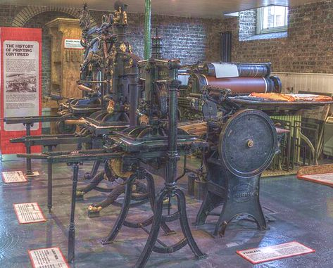 Printing machines inside the National Print Museum.