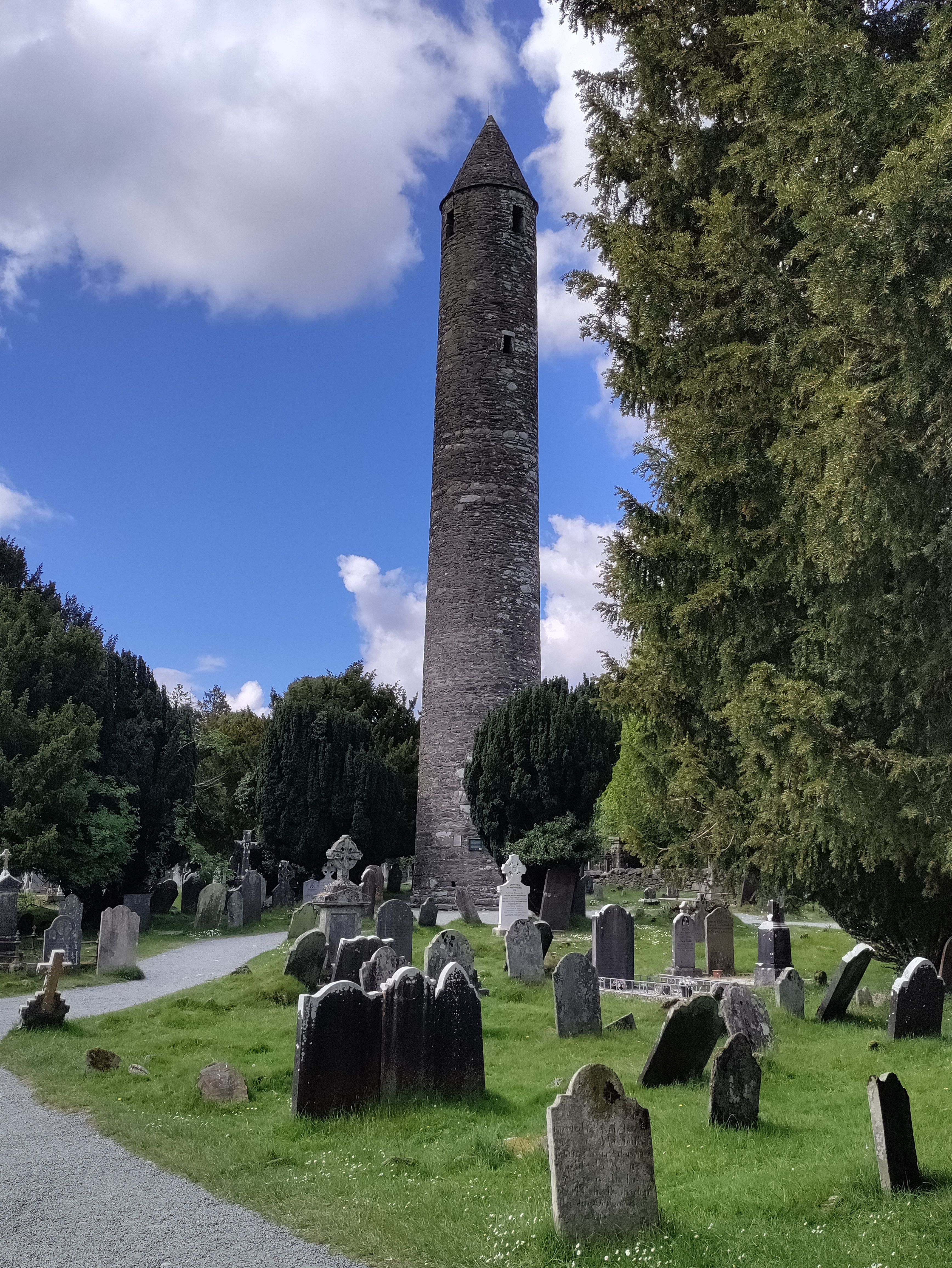Round tower, part of the Glendalough ruins.