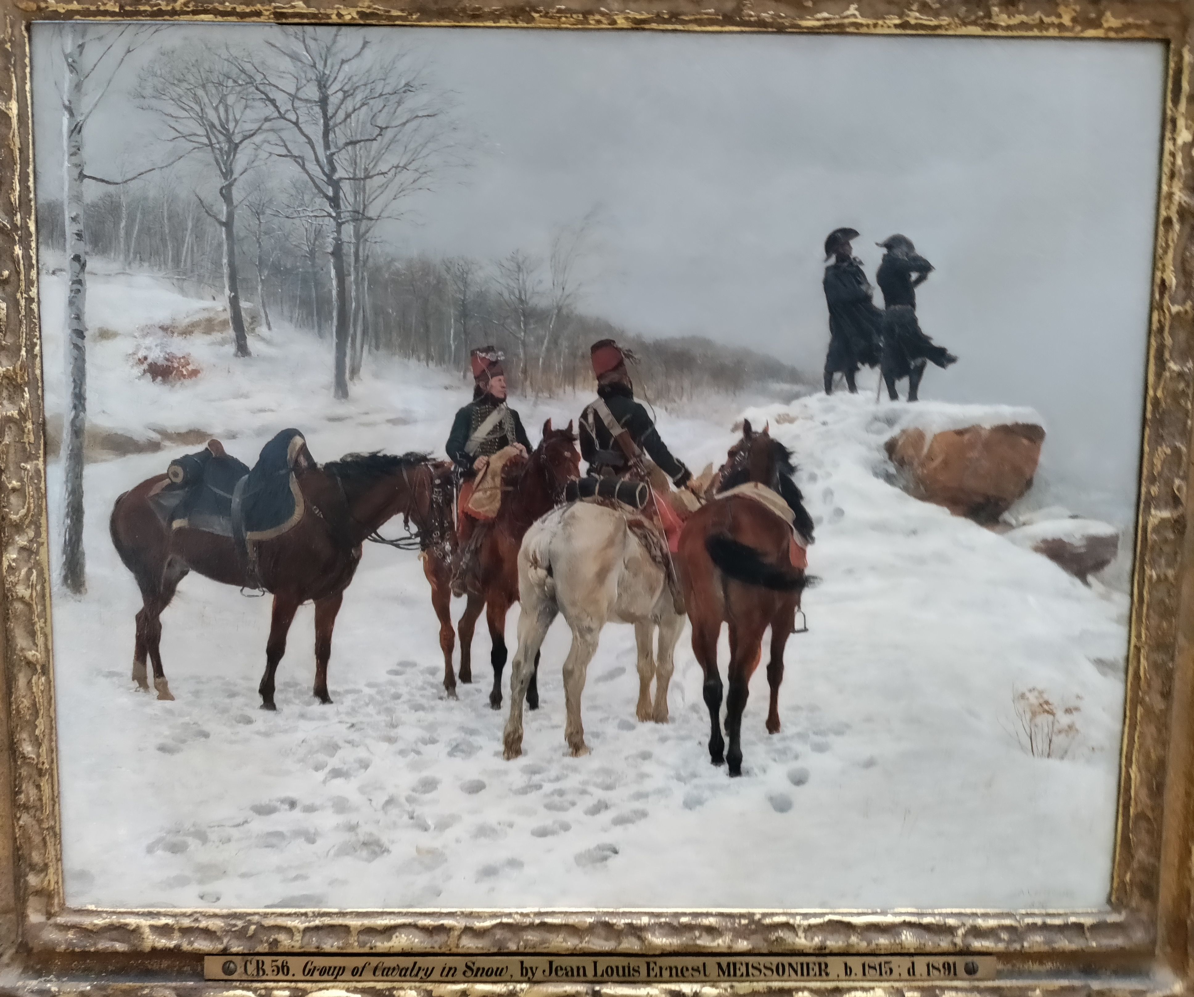 Group of Cavalry in Snow by Jean Louis Ernest Meissonier.